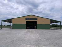 Terménytároló épület terménytisztító berendezéssel Nemesnádudvar